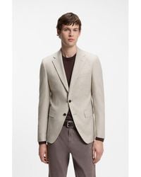 BOSS - Patterned Slim-Fit Blazer - Lyst