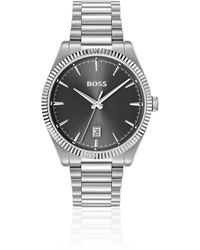 BOSS - Cheswick-Horloge Van Roestvrij Staal Met Gegroefde Lunette - Lyst