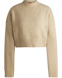 HUGO - Relaxed-Fit Pullover Aus Baumwoll-Mix Mit Stack-Logo - Lyst