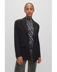 HUGO - Regular-fit Jacket With Single-button Closure - Lyst