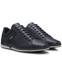 BOSS - Leather Trainers With Odour-Control Lining - Lyst
