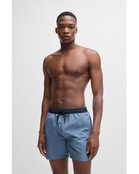BOSS - Quick-dry Swim Shorts With Contrast Details - Lyst