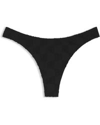 HUGO - Bikinihose Im Brasilianischen Stil Aus Stretch-Terry Mit Übereinanderliegenden Logos - Lyst