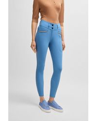 BOSS - Equestrian Full-Grip Breeches With Four-Way Stretch - Lyst