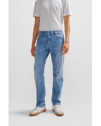 BOSS - Regular-fit Jeans In Blue Super-soft Denim - Lyst
