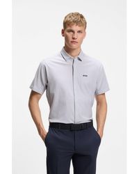 BOSS - Short-Sleeved Regular-Fit Shirt - Lyst