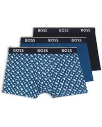 BOSS - Three-Pack Of Logo-Detail Trunks - Lyst