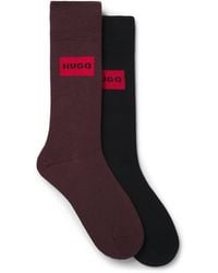 HUGO - Two-Pack Of Regular-Length Socks With Logo Labels - Lyst