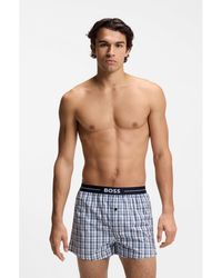 BOSS - Two-Pack Of Cotton Pyjama Shorts With Logo Waistbands - Lyst