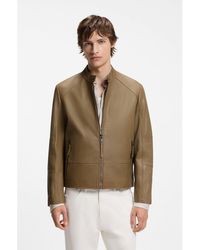 HUGO - Slim-Fit Racer Jacket - Lyst