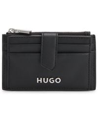 HUGO - Kartenetui Aus Kunstleder Mit Logo-Schriftzug - Lyst