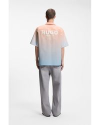 HUGO - Relaxed-Fit Shirt With Gradient Print - Lyst