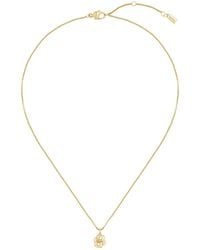 BOSS - Tone Necklace With Double B Monogram Pendant - Lyst