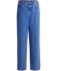 HUGO - Relaxed-fit Jeans Van Blauw Stonewashed Denim - Lyst