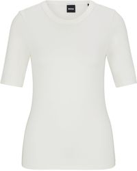 BOSS - Slim-Fit T-Shirt aus elastischem Modal-Mix - Lyst