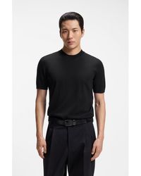 BOSS - Short-Sleeved Knit T-Shirt - Lyst