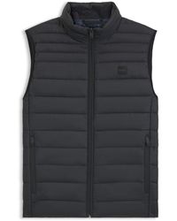 BOSS - Opvouwbare Slim-Fit Bodywarmer Met Waterafstotende Ongelijke Stiksels - Lyst