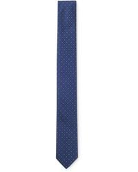 HUGO - Jacquard-Pattern Tie Blended With Silk - Lyst