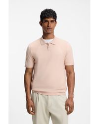 BOSS - Cotton-Blend Knit Polo With Bodymapping Structure - Lyst