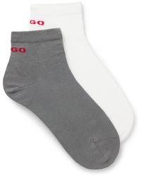 HUGO - Two-Pack Of Short Cotton-Blend Socks - Lyst