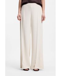 BOSS - Relaxed-Fit Wide-Leg Trousers - Lyst