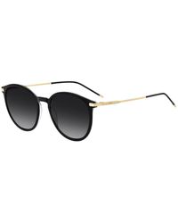 BOSS - Acetate Sunglasses With-Tone Temples - Lyst