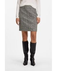 HUGO - Slim-Fit Pencil Skirt With Herringbone Pattern - Lyst
