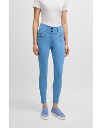 BOSS - Equestrian Knee-Grip Breeches With Four-Way Stretch - Lyst