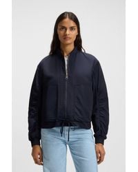BOSS - Water-Repellent Bomber Jacket With Adjustable Hem - Lyst