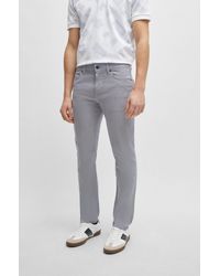 BOSS - Slim-fit Jeans In Two-tone Stretch Denim - Lyst