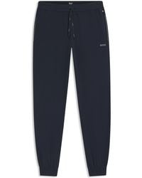 BOSS - Jogginghose Aus Stretch-Baumwolle Mit Logo-Stickerei - Lyst