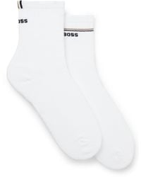 BOSS - Two-Pack Of Quarter-Length Socks With Logo Details - Lyst