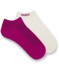 HUGO - Two-Pack Of Ankle-Length Cotton-Blend Socks - Lyst