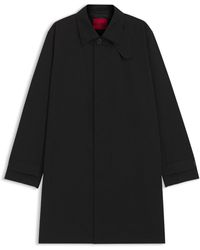 HUGO - Regular-Fit Mantel Aus Wasserabweisender Gabardine - Lyst