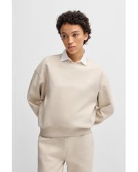 BOSS - Cotton-Blend Sweatshirt With Double B Monogram - Lyst