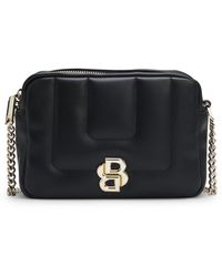 BOSS - Quilted Crossbody Bag With Double B Monogram Hardware - Lyst