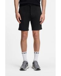 BOSS - Cotton-Blend Shorts With Piped Trims - Lyst