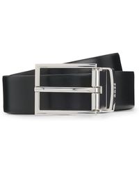 BOSS - Reversible Italian Leather Belt With Two Textures - Lyst