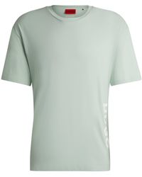 HUGO - T-shirt Van Katoenen Jersey Met Uv-bescherming (factor 50+) - Lyst