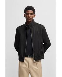 BOSS - Cotton-Blend Jacket With Double B Monogram - Lyst