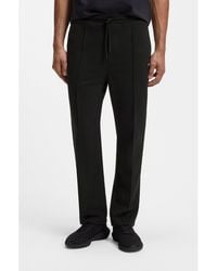 BOSS - Cotton-Blend Tracksuit Bottoms With Pintuck Pleats - Lyst