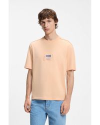 HUGO - Cotton-Jersey T-Shirt With Workwear Logo Label - Lyst