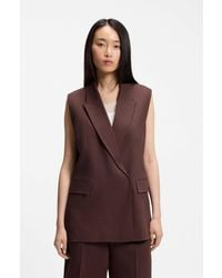 BOSS - Relaxed-Fit Vest - Lyst