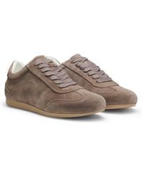 BOSS - Suede Trainers With Logo Details - Lyst