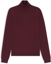 HUGO - Regular-Fit Rollkragenpullover Aus Schurwolle - Lyst
