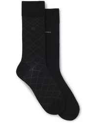 BOSS - Two-Pack Of Regular-Length Cotton-Blend Socks - Lyst