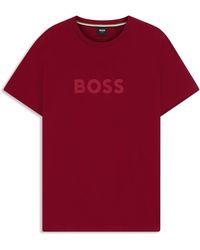 BOSS - T-Shirt Van Katoenen Jersey Met Logoprint - Lyst