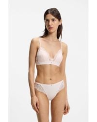 BOSS - Lace Briefs With Mesh Pleating Details - Lyst