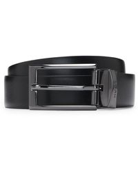 HUGO - Omkeerbare Leren Riem Met Logolus - Lyst