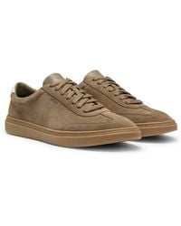 BOSS - Sneakers Van Suède Met Rubberzool - Lyst